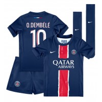 Koszulka piłkarska Paris Saint-Germain Ousmane Dembele #10 Strój Domowy dla dzieci 2024-25 tanio Krótki Rękaw (+ Krótkie spodenki)